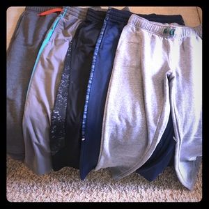 5 pairs Boys tek gear pants size 10/12. Used.